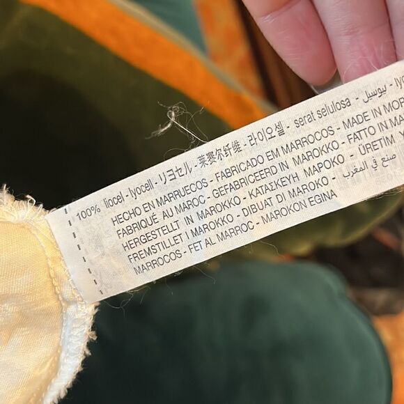 ZARA White Fillsens Crop 1/2 Button-Up Henley, M! - Picture 8 of 9